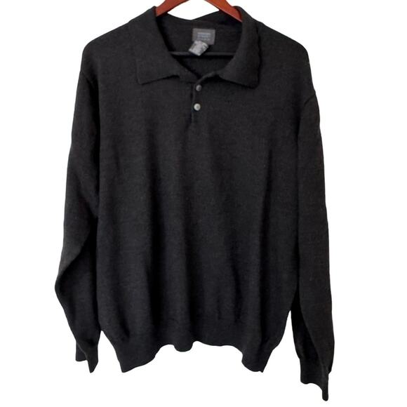 Mercer Street Studio Gray 100% Wool Long‎ Sleeve Sweater Size XL - Picture 1 of 4